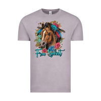 Vintage Zinc free spirit quarter horse floral Vintage Tee - LillyAllenDesigns