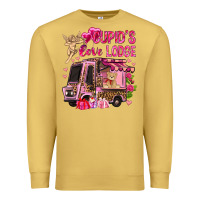 Antique Gold Cupid's love lodge with truck Valentine's Day Premium Sweatshirt - HowdyJamesFarm