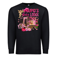 Black Cupid's love lodge with truck Valentine's Day Premium Sweatshirt - HowdyJamesFarm