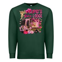 Sports Green Cupid's love lodge with truck Valentine's Day Premium Sweatshirt - HowdyJamesFarm