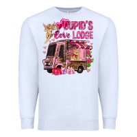 White Cupid's love lodge with truck Valentine's Day Premium Sweatshirt - HowdyJamesFarm