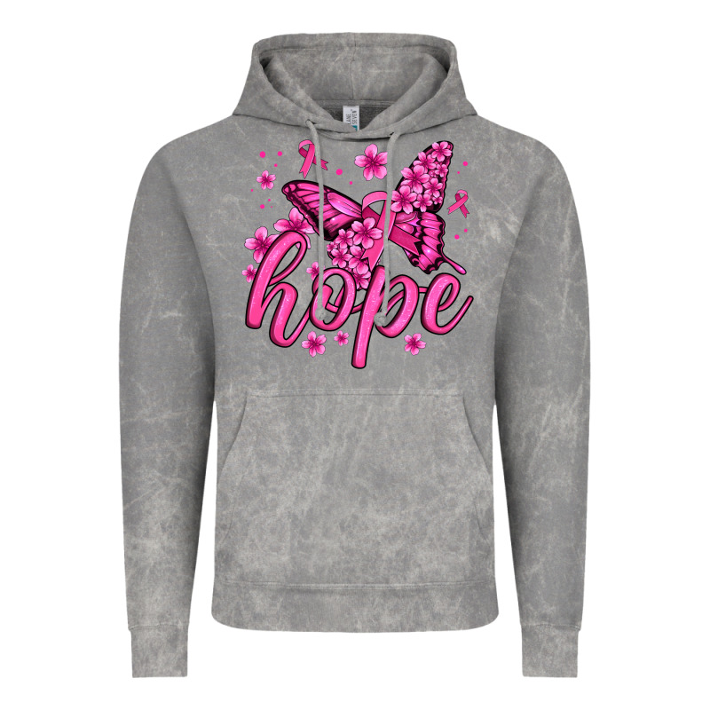 Hope Breast Cancer Butterfly Vintage Hoodie by Jasminsmagicworld | Teevron