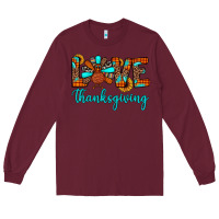 Burgundy love thanksgiving Long Sleeve Tee - JahusDesignShop