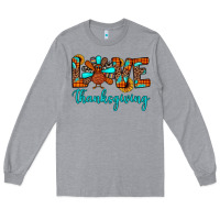 Heather Grey love thanksgiving Long Sleeve Tee - JahusDesignShop