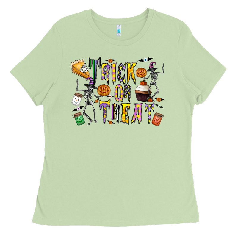 Trick Or Treat Ladies Tee by CowhideDigitalArt | Teevron