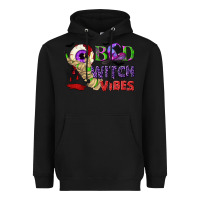 Black Bad witch vibes Heavyweight Hoodie - NancyCooperArtShop