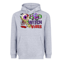 Heather Grey Bad witch vibes Heavyweight Hoodie - NancyCooperArtShop