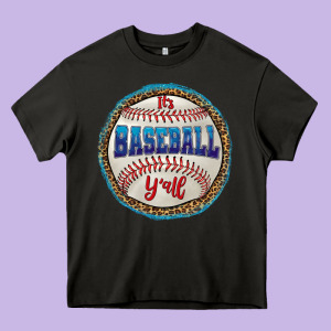 It's Baseball Y'all Heavy Core Tee Designed By Hra Design Shop