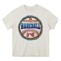 Cream it's baseball y'all Heavy Core Tee - HRA Design Shop