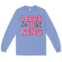 Colony Blue jesus is king Long Sleeve Tee - MaliasSmallBusiness
