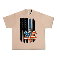 Burro ems american flag Urban Heavy Tee - MaliasSmallBusiness