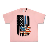 Salmon ems american flag Urban Heavy Tee - MaliasSmallBusiness