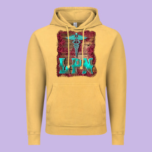 Licensed Practical Nurse Medical Symbol  Background Vintage Hoodie Designed By Barkaloodesign