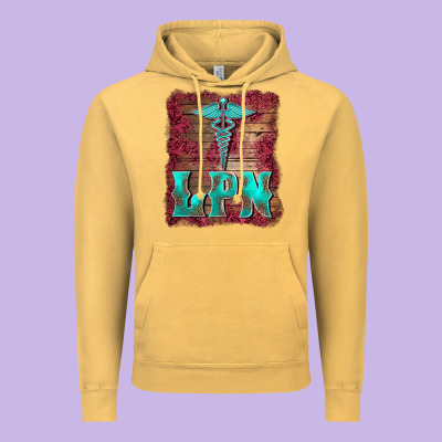Licensed Practical Nurse Medical Symbol  Background Vintage Hoodie Designed By Barkaloodesign