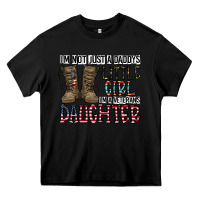 Black I'm Not Just A Daddy's Little Girl Heavy Core Tee - CowhideDigitalArt