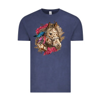 Vintage Denim Floral Appaloosa Horse With Feathers Vintage Tee - LillyAllenDesigns