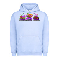 Pigment Grape Ice Mardi Gras Farm Trucks Urban Hoodie - FaDigitalArtStudio