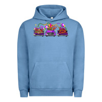 Pigment Pebble Blue Mardi Gras Farm Trucks Urban Hoodie - FaDigitalArtStudio