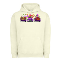 Pigment Pistachio Mardi Gras Farm Trucks Urban Hoodie - FaDigitalArtStudio