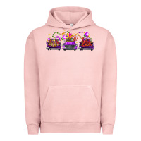 Pigment Salmon Mardi Gras Farm Trucks Urban Hoodie - FaDigitalArtStudio