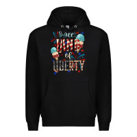 Black Sweet land of liberty 4th of july Premium Hoodie - HowdyJamesFarm