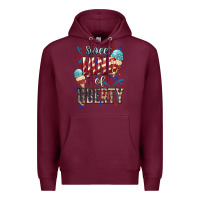 Burgundy Sweet land of liberty 4th of july Premium Hoodie - HowdyJamesFarm