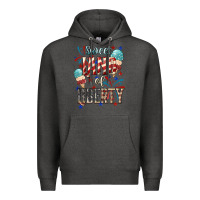 Charcoal Heather Sweet land of liberty 4th of july Premium Hoodie - HowdyJamesFarm