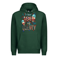 Sports Green Sweet land of liberty 4th of july Premium Hoodie - HowdyJamesFarm