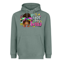 70's Made 80's Raised Afro Messy Bun Heavyweight Hoodie | Teevron