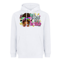 White 70's made 80's raised afro messy bun Heavyweight Hoodie - texasbilliewilder