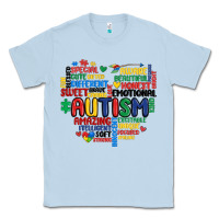 Dusty Blue autism heart Classic Tee - MaliasSmallBusiness