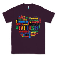 Plum autism heart Classic Tee - MaliasSmallBusiness