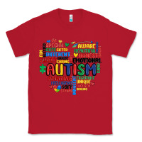 Red autism heart Classic Tee - MaliasSmallBusiness