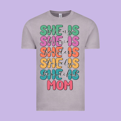 She Is Mom Vintage Tee Designed By Jahusdesignshop