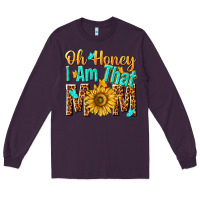 Plum oh honey i am that mom Long Sleeve Tee - NancyCooperArtShop