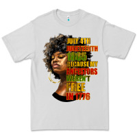 Dove Grey juneteenth 1885 because my ancestors weren't free in 1776 black woman Premium Tee - HRA Design Shop