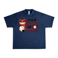 Navy i run on coffee and baseball Urban Heavy Tee - MaliasSmallBusiness
