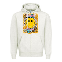 Happy Vibes Smiley Face Zipper Hoodie | Teevron