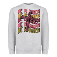 Heather Grey he is risen Heavyweight Sweatshirt - MaliasSmallBusiness
