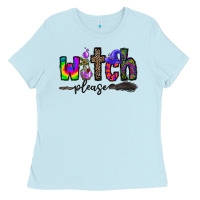 Baby Blue witch please Ladies Tee - CowhideDigitalArt
