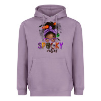 Lavender Spooky vibes afro messy bun Heavyweight Hoodie - NancyCooperArtShop