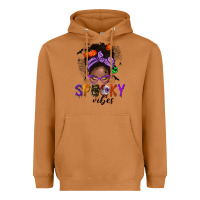 Meerkat Spooky vibes afro messy bun Heavyweight Hoodie - NancyCooperArtShop