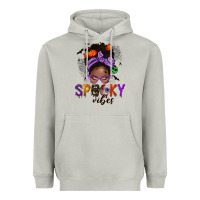 Moon Dust Spooky vibes afro messy bun Heavyweight Hoodie - NancyCooperArtShop