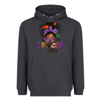 Smoke Spooky vibes afro messy bun Heavyweight Hoodie - NancyCooperArtShop