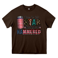Chocolate Brown Star Spangled Hammered Heavy Core Tee - CowhideDigitalArt