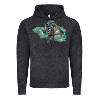 Vintage Black Sea Seal Face Illustrations Vintage Hoodie - LillyAllenDesigns
