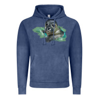 Vintage Denim Sea Seal Face Illustrations Vintage Hoodie - LillyAllenDesigns