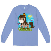 Colony Blue little cute horse Long Sleeve Tee - NancyCooperArtShop