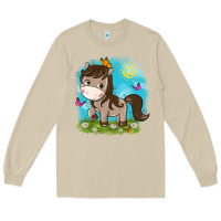 Mushroom little cute horse Long Sleeve Tee - NancyCooperArtShop