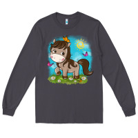 Smoke little cute horse Long Sleeve Tee - NancyCooperArtShop
